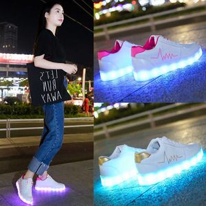 Athletic Outdoor KRIATIV USB Light Shoes Luminous Sneakers LED Casual Light Up Children Women Shuffle Shoes Girls