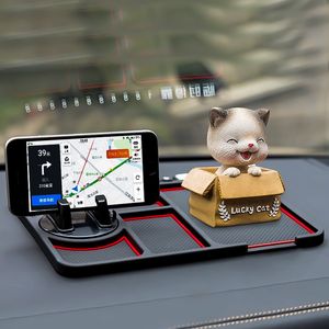 Multifunktionell bil Anti-Slip Mat Auto Phone Holder GPS Navigation Lagring Kudde Bil Interiör Tillbehör Bil Dashboard