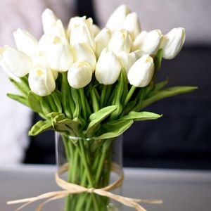 Faux Floral Greenery 10PCS Tulip Artificial Flower Real Touch Bouquet PE Fake for Wedding Decoration s Home Garden Decor 230330
