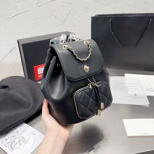 Backpack Designer di canali Mini Book Bookbag Luxury Borse Borsa per laptop trapuntato per donne 20 cm
