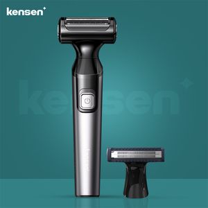 Rasoi elettrici Kensen Trimmer per tutto il corpo da uomo Batteria 2 in 1 Indolore con 2 tipi di tagliacapelli per viso extra mesh 230330