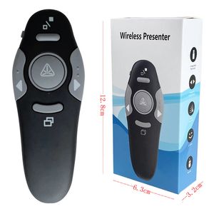 2.4GHz Wireless Presenter with Red Laser Pointers Pen USB RF Remote Control PPT Powerpoint Presentation Page Up Down