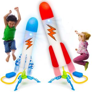 에어 로켓 장난감 야외 공기 펌프 로켓 발사기 어린이를위한 야외 장난감