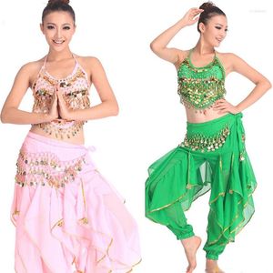 Scenkläder 3st/set Women Belly Dancing Style Dance Costume 3st Brabeltskirt Sexiga kläder Set Bellydance