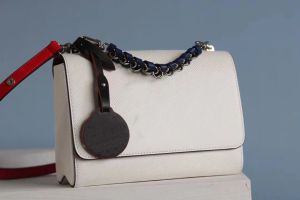 Classic Original luxury designer women bags purse Twist and DenimTwisty handbag leather shoulder bag Crossbodys handbags pochette water ripple 5030500