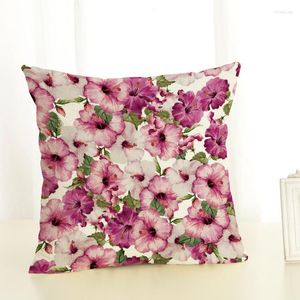 Pillow Flower Cover Flowers Plant Pillowslip Home Decor Funda Cojin Housse De Coussin Cojines Pillowcase 45x45cm