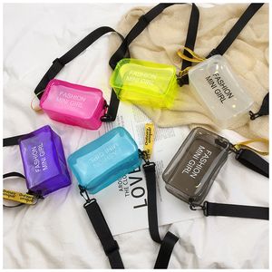 Portamonete Borsa trasparente in PVC Borsa per telefono a tracolla singola in stile coreano femminile Harajuku