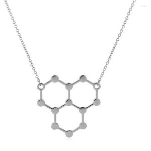 Chaînes 1PC Trendy Hydro Molécule Science Chimie PendentifsColliers Unique Eau H2O Collier Pour Les Femmes Mignonnes