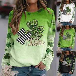 Women's Blouses Suitable Blouse For Womens St Patricks Day Print O Neck Sweatshirt Round Fit Cotton Hooded Jacket Women Hoodies