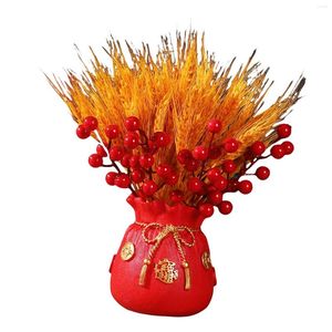Vasi cinesi a forma di borsa vaso di fiori secchi vaso da tavolo ornamento bonsai per eventi