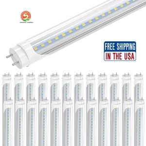 مخزون في الولايات المتحدة 4ft 1200mm T8 LED Tube Light High Super Bright 18W 20W 22W دافئ أبيض أبيض LED المصابيح الفلورية AC85-265V FCC