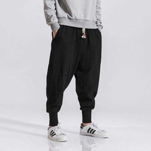 Herrenhosen Prowow Streetwear Männer Pluderhosen Koreanische Art Lässige Baumwolle Leinenhose Mann Joggerhose 2021 Frühling Neue Baggy Pants W0325