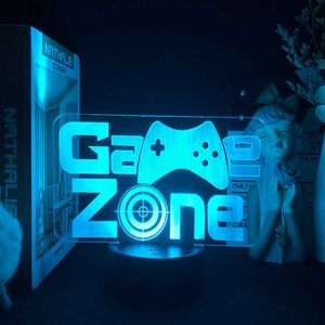 Luzes noturnas Decoração da sala de jogos Fancy Luces Luce Habitacion Game Over Setup Chambre decoração Luz Lamp Lamp RGB Gamer Night Light Gift P230331