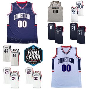 Connecticut UConn Huskies 32 Donovan Clingan Jerseys College Basketball 44 Andre Jackson Jr 21 Adama Sanogo 24 Hawkins 2 Tristen Newton Alex Karaban Final Four 2023