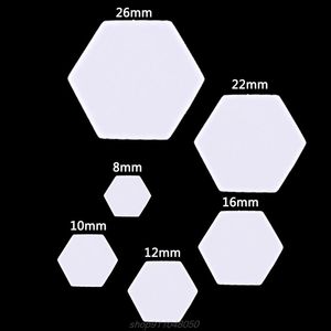 Sewing Notions Tools 100-teilige Hexagon-Vorlagen für Patchwork-Papier, Quilten, Basteln, Heimwerken, sechs Größen, N18, 20 Tropfen