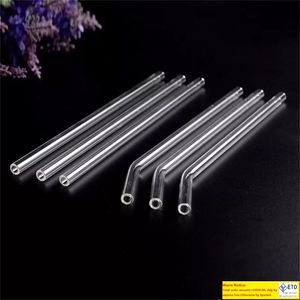 20 cm Reusable Wedding Birthday Party Straight Clear Glass Drinking Straws Thick Straws Barware