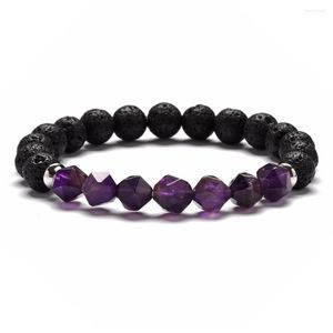 Strand Natural Stone Women Men Stainless Steel Amazonite Amethysts Agates Tiger Eye Quartz Crystal Bracelets