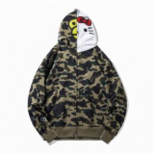 Mans A Hoodie Bathing shark Ape x Cat Split Face 1st Camo Full Zip Hoodie