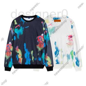 Erkek Hoodies Sweatshirts Popüler 2022 Kadın Erkek Hoodies Tasarımcısı Hoody Rainbow Tie Boya Mektupları Baskı Pamuk Sweatshirt Günlük Yüksek Kaliteli Beyaz Siyah 120p