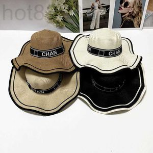 Wide Brim Hats & Bucket Designer Correctly Inverted Triangular Flat Top Fashion p Belt Buckle Sun Shading Straw Women's Casual Screen V0QE