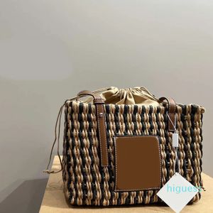 Tasarımcı-Beach Çantalar Kadın Yaz Tasarımcı Çanta Lüks Çantalar Saman Sepet Tote Omuz Çantası Çanta Deri Deri Tasarımcı Crossbody Plaj Çantaları 230318