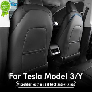 New For Tesla Model 3 Y Car Seat Back Protector Pad Interior Auto Anti Kick Pads Accessories Decoration