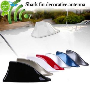 Nuova antenna universale per pinna di squalo per auto Antenne per segnale radio automatico Antenne per tetto ABS Base per adesivo impermeabile Copertura per pinna di squalo per autoradio