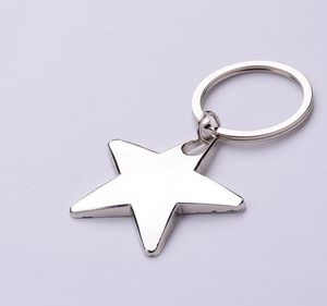 Party Favor Novelty Zinc Alloy Star Shaped Key Chains Metal Star Key Rings for Gifts Free Shipping