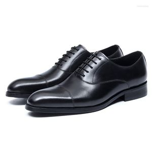 Dress Shoes Men Italian 2023 Luksusowa prawdziwa skórzana marka jakość moda klasyczna British Trendy Oxfords for Male