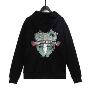 Sweatshirts Lüks Moda Erkek Ceket Hoodies Erkek Kadın Tasarımcı Çocuk Sanskrit Baskı Kazak Fermuar Kapşonlu Çapraz Kazak Hoodie Sıradan Tops Ceket Ceket SGJC