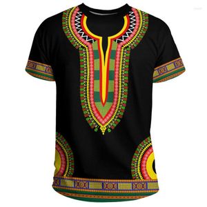 Etniska kläder oss Storbritannien Storlek 3D Tryckt T-shirts Africa Herr Fashion Dashiki Camiseta Masculina Casual Tee Shirt Homme 2023