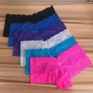 Women's Panties 3 Pieces/Bag Sexy Women's Lace Underwear Thin Underwear S M L XL XXL Transparent Flower Soft Underwear Women's Boys' Shorts 230331