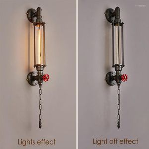 Lampy ścienne punkowe punkowe światło przemysłowe E27 Żelazna lampa vintage lampa nocna sypialnia korytarz sconce kawiarnia restauracja