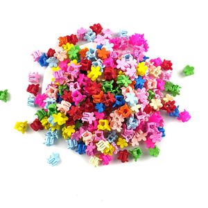 100pcs/lot New Small Hair Claw Korean Fashion Ribbon Mini Clips Butterfly Flower Heart Multi-Shape Girls Hair Clip Kids Hair Accessories S2026