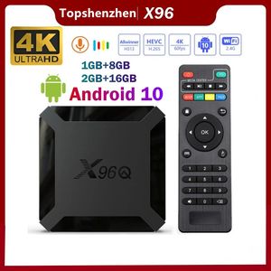 X96Q TV BOX ANDROID 10.0 AllWinner H313 2GB RAM 16GB ROM Quad Core HD 4K 2.4Gホームスマートテレビボックスメディアプレーヤー1GB 8GBセットトップボックス
