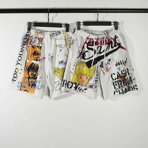 High Street Saint Michael Comic Cartoon Graffiti Pantaloncini rilassati vintage dipinti a mano Pantaloni da guardia