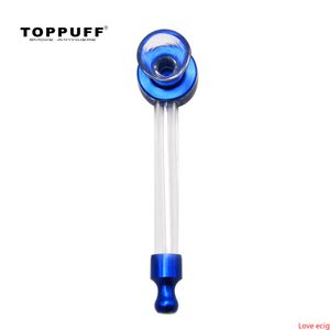 TOPPUFF Metal Glass Hand Pipe Mini Pipe Cheap Bongs Water Heady Pyrex Spoon Bowl Detachable Smoking Oil Rig Dab Burner DHL