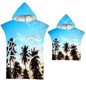 Top Beach Surfing Towel Cloak Beach Towel Quick Drying Bathrobe Towel Mobile Locker Rooms Microfiber Hooded Cloak