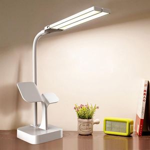 Tischlampen Augenschutz LED-Licht Berühren 3 Modi Dimmbare Schreibtischlampe Aufladbare USB-Klappstudie