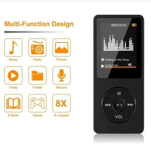 MP3 MP4 Players Mp3 Player Mp4 Recording Pen 18inch Tft Display Multifunctional Fm Radio Student Ebook Recorder Builtin Microphone 230331