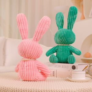 Reizendes Perlen-Kaninchen-Grün-Puppe-reizendes Plüsch-Spielzeug-gestreiftes Kaninchen-Puppen-Stoff-Puppen-Mädchen-Geschenk-Großverkauf
