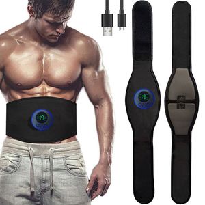 Accessories EMS Muscle Stimulator Abs Abdominal Trainer Toning Belt USB Recharge Body Belly Weight Loss Home Gym Fitness Equiment Unisex 230331