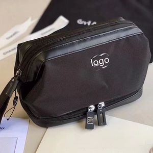 Bolsa feminina simples Bolsas de higiene pessoal portáteis embreagem de armazenamento de camada dupla de grande capacidade