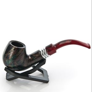2023 Smoking Pipes Snake pattern rubber wood pipe resin mouth removable easy to clean smoking accessories