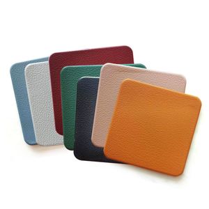 Square Placemat Triangle Coasters PVC Leather Washable Isolation Bowl Mat High Temperatur Resistance Desktop Restaurant Dekoration Dh45