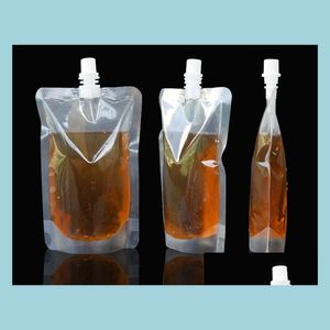 Other Drinkware 250Ml Standup Plastic Drink Packaging Bag Spout Pouch For Juice Milk Coffee Beverage Liquid Packing Drop Delivery Ho Dh9Yp