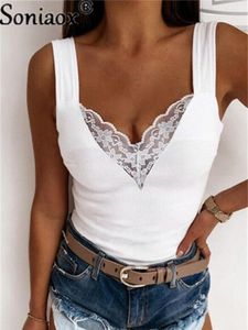 Zbiorniki damskie Camis moda Kobiety seksowne satynowe jedwabny jedwabny pasek koronkowy Top Letnia kamizelka Camisole Crop Tank Tops Casual Shirt Bez rękawów Tshirt 230331