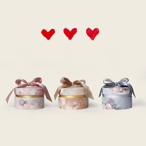 Geschenkverpackung Koreanische Druckblumen Geschenkbox Verpackung Runde Verpackung Fall Für Hochzeit Geburtstagsfeier Süßigkeiten Dragee Aufbewahrung