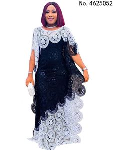 Etniska kläder Afrikanska festklänningar för kvinnor Elegant spets Afrika Muslimska Fashion Abayas Dashiki Robe Kaftan Long Maxi Dress 230331