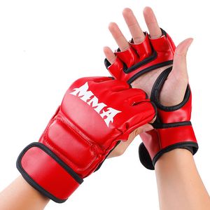 Sporthandschoenen buitenshuis Training Dikke boks halve vinger sanda taekwondo vechten volwassen zandzak professionele fitnessapparatuur 230331